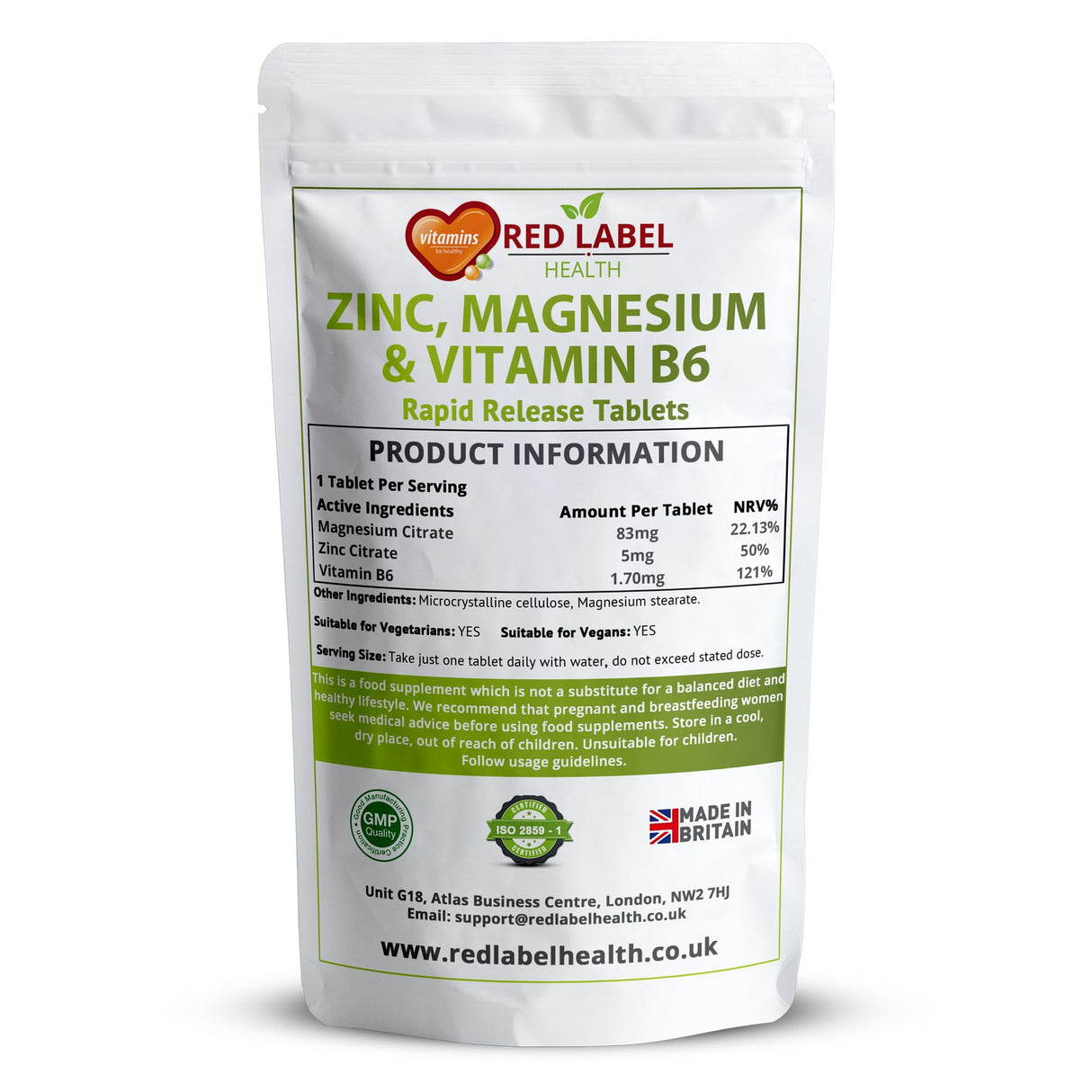 Zinc Magnesium Vitamin B6 - 90 Tablets