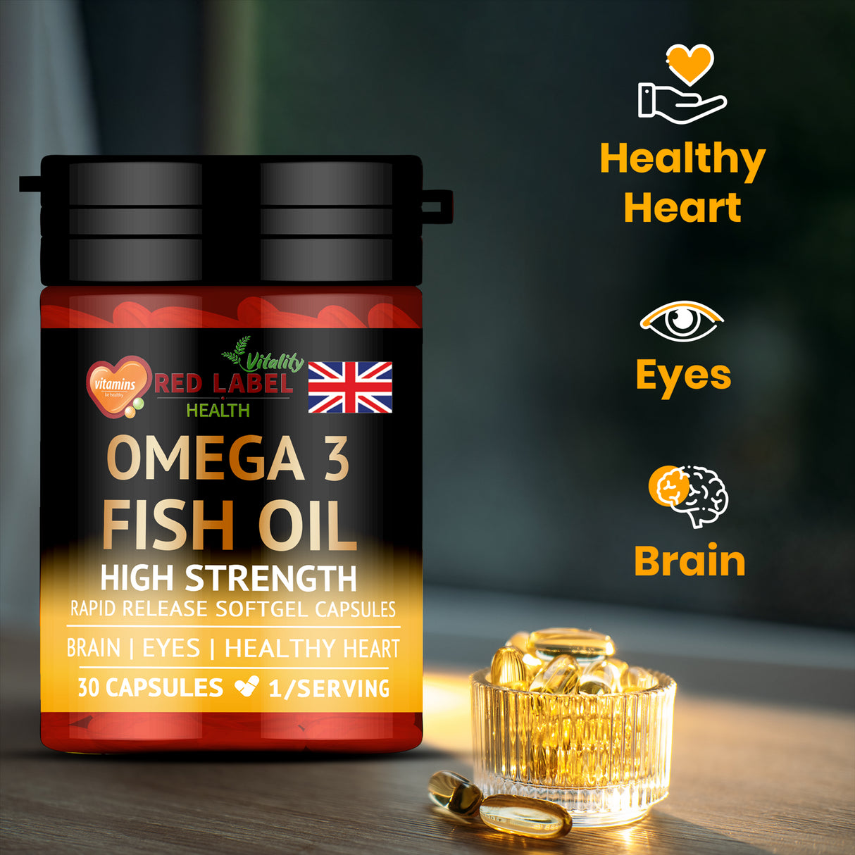 Omega 3 Fish Oil 1000mg - 30 Capsules