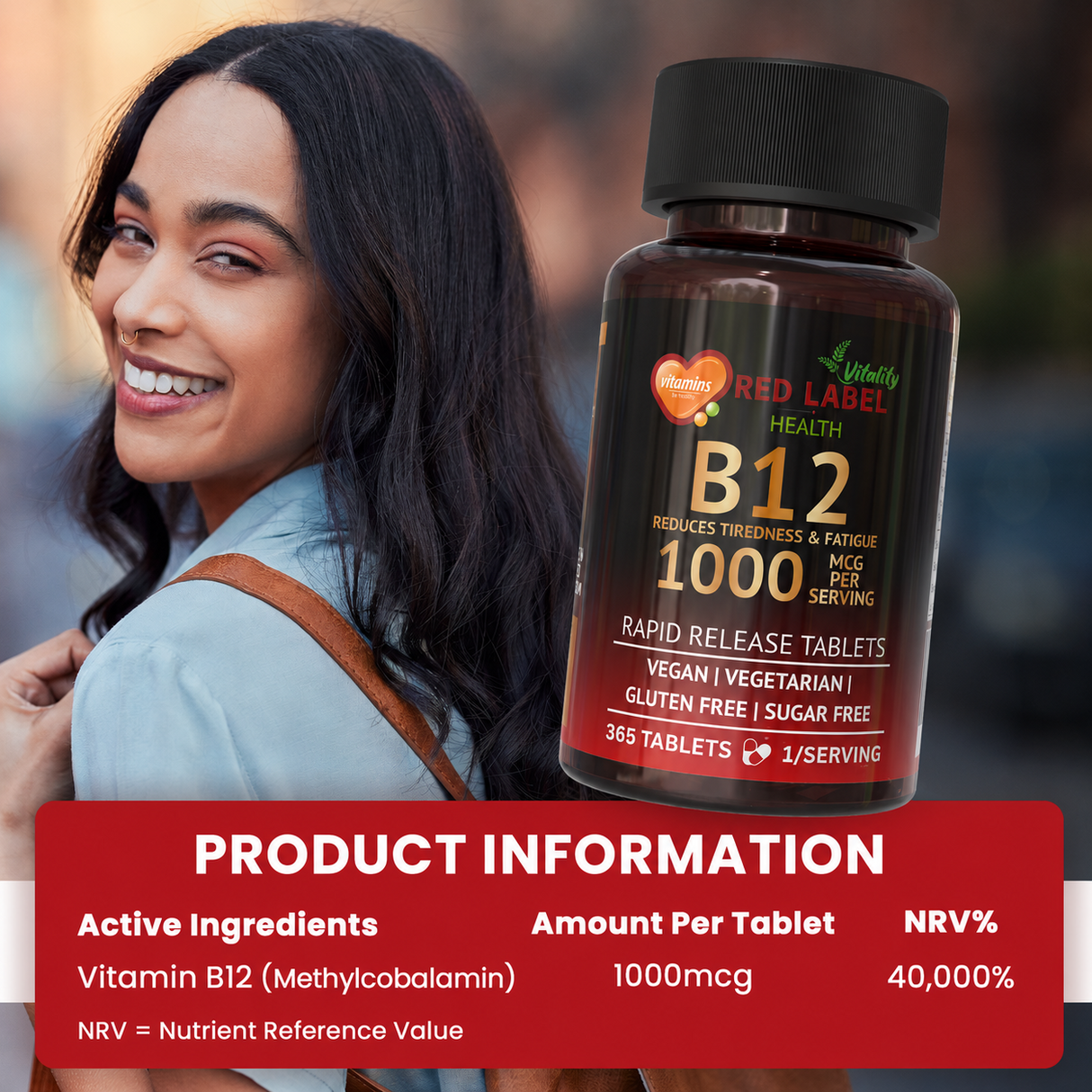 Vitamin B12 1000mcg - 365 Tablets
