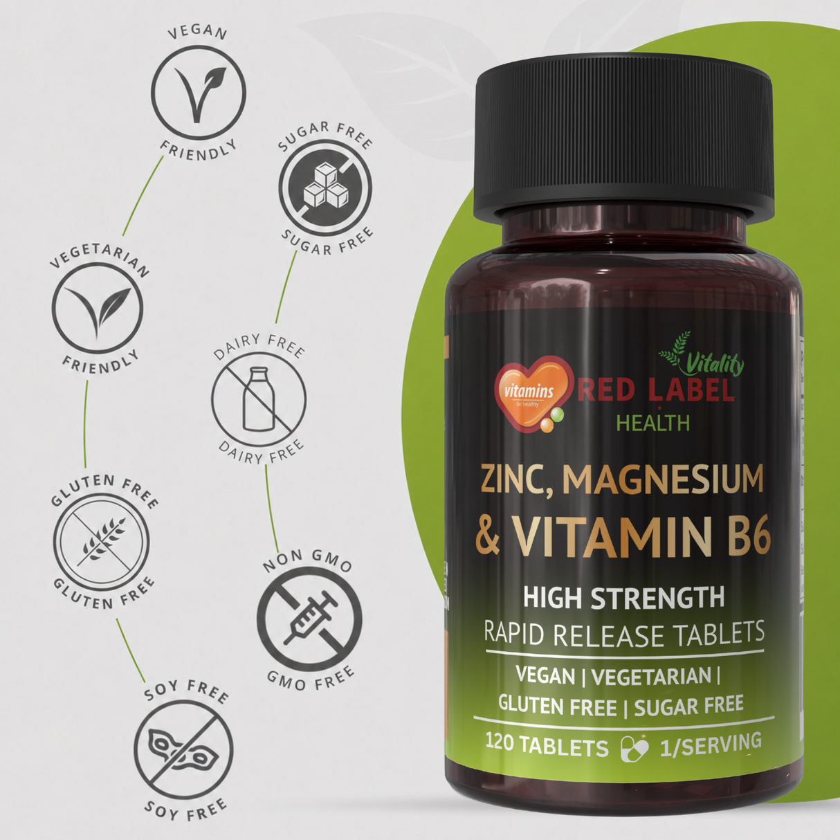 Zinc Magnesium Vitamin B6 - 120 Tablets