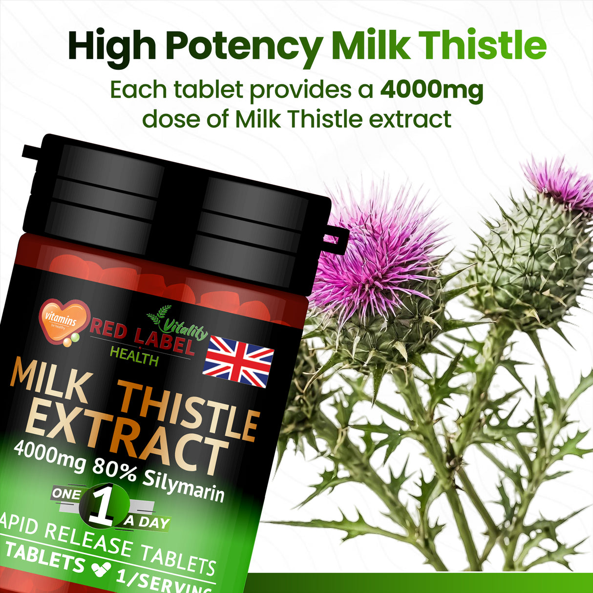 Milk Thistle Extract 4000mg 90 Tablets