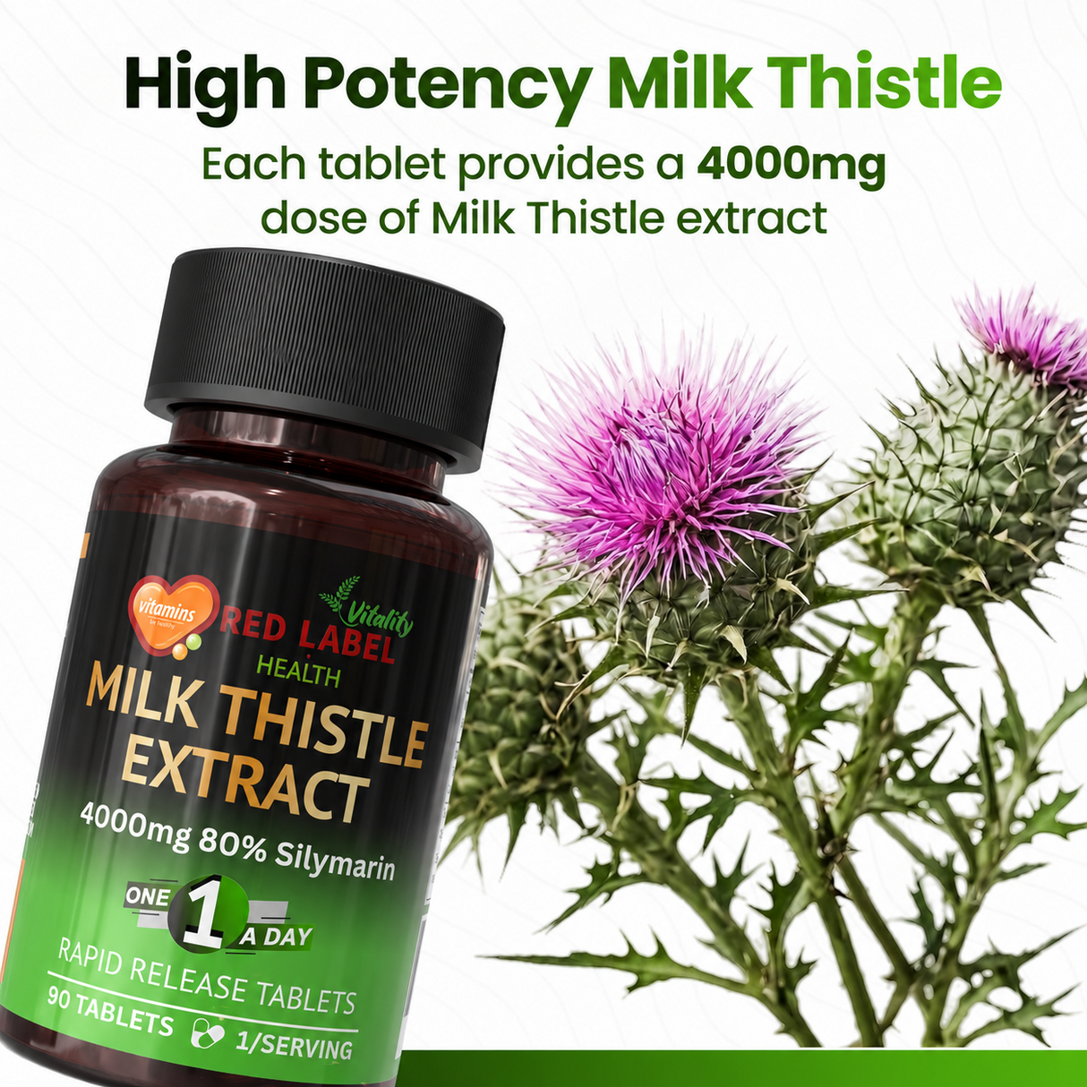 Milk Thistle Extract 4000mg 90 Tablets