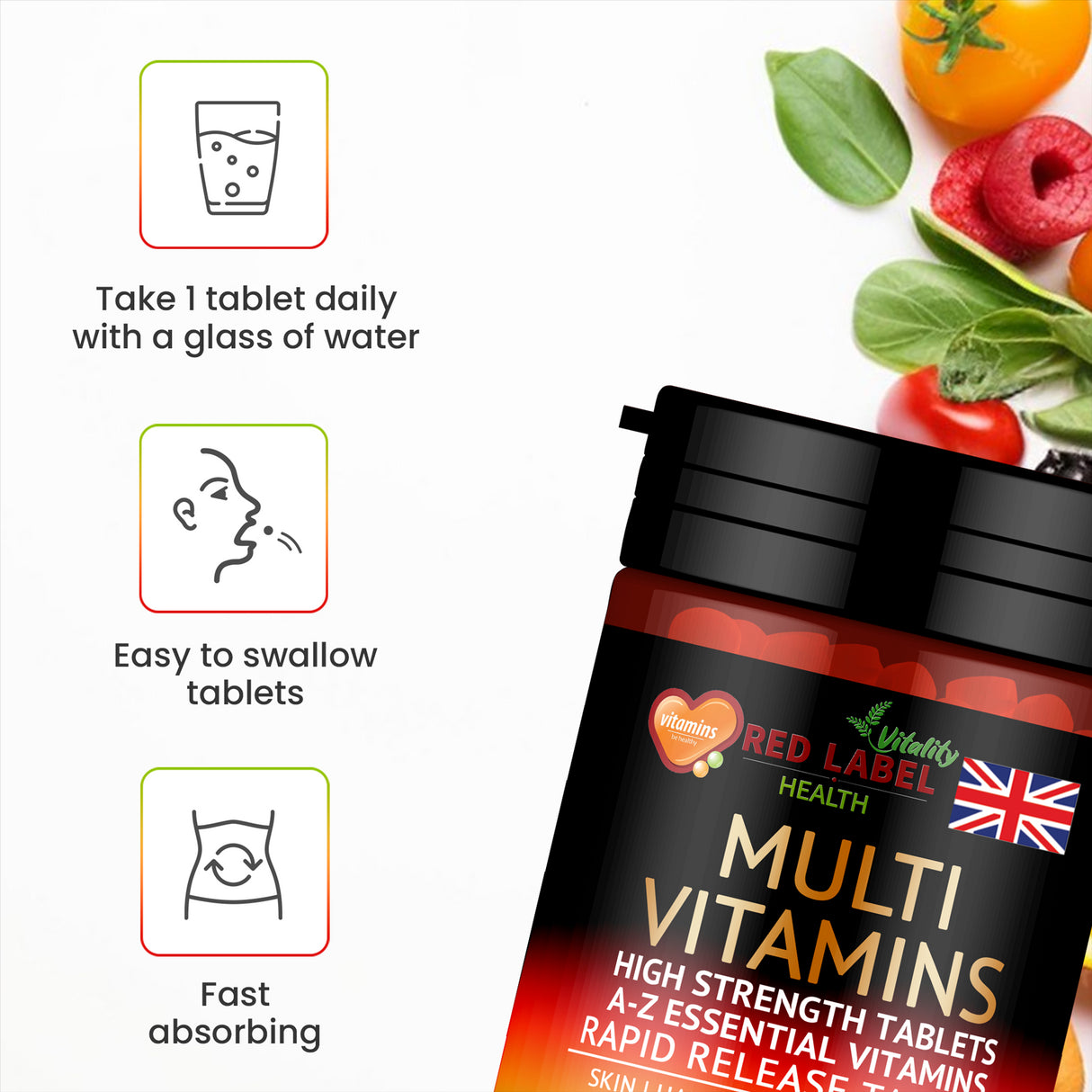 Multi Vitamins And Minerals - 180 Tablets