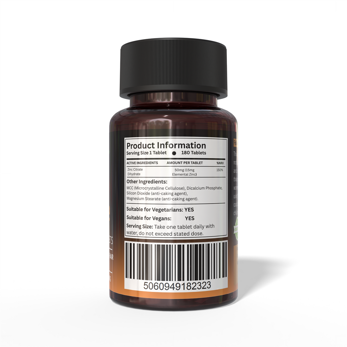 Zinc Citrate 50mg - 180 Tablets