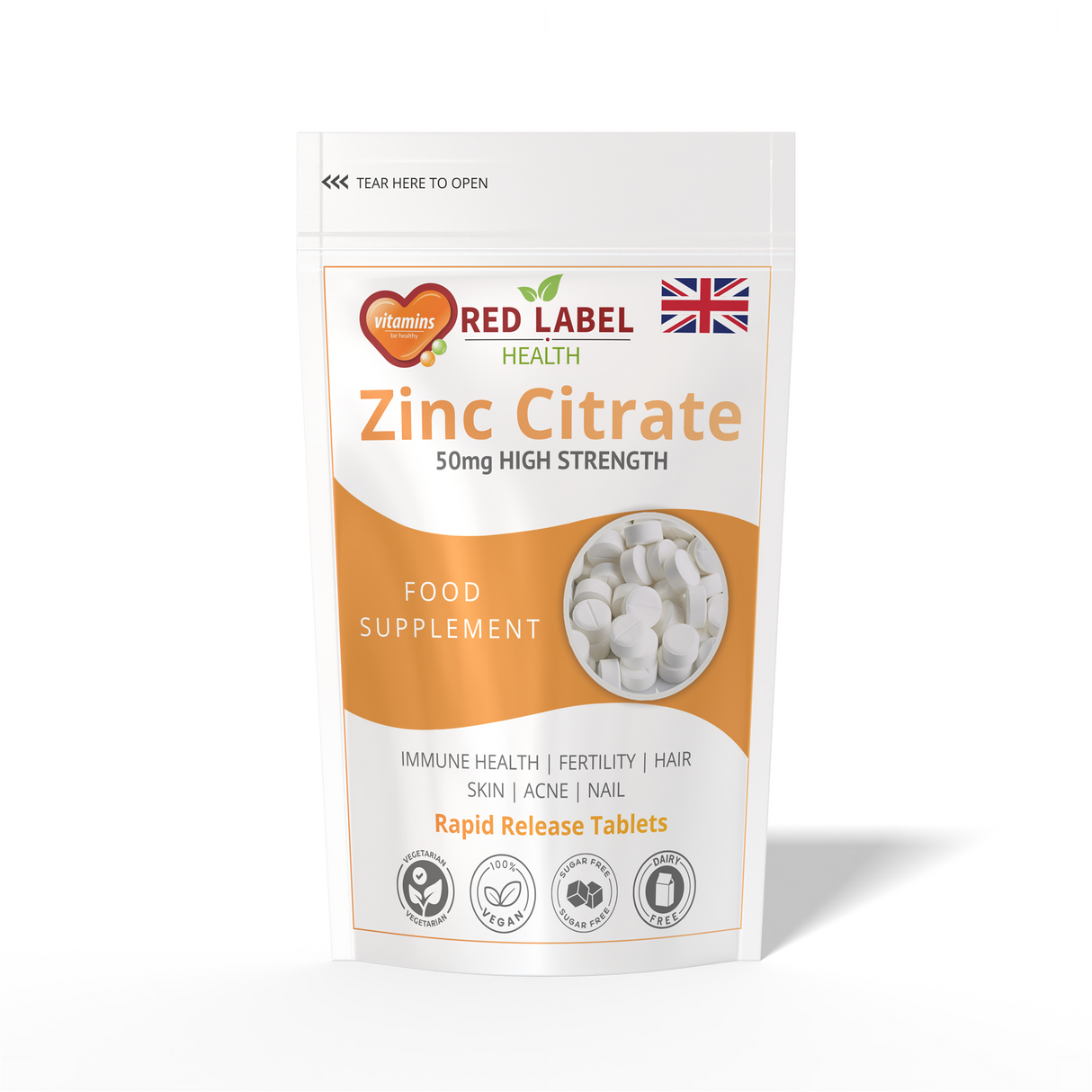 Zinc Citrate 50mg - 365 Tablets