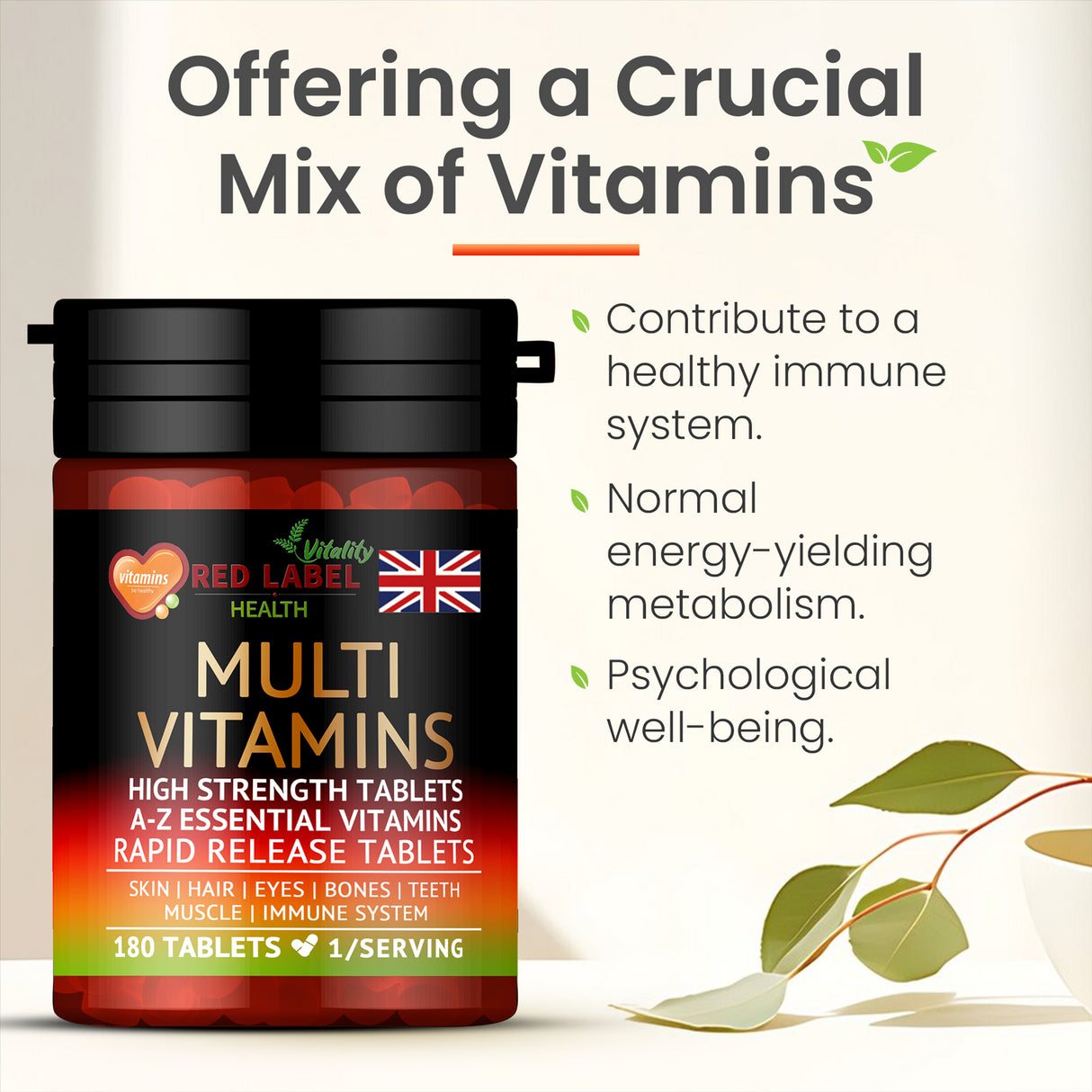 Multi Vitamins And Minerals - 180 Tablets