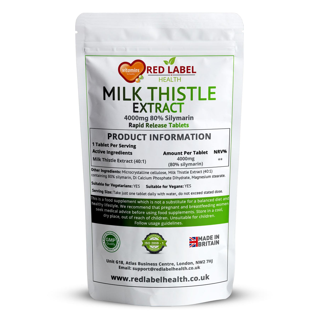 Milk Thistle Extract 4000mg - 200 Tablets
