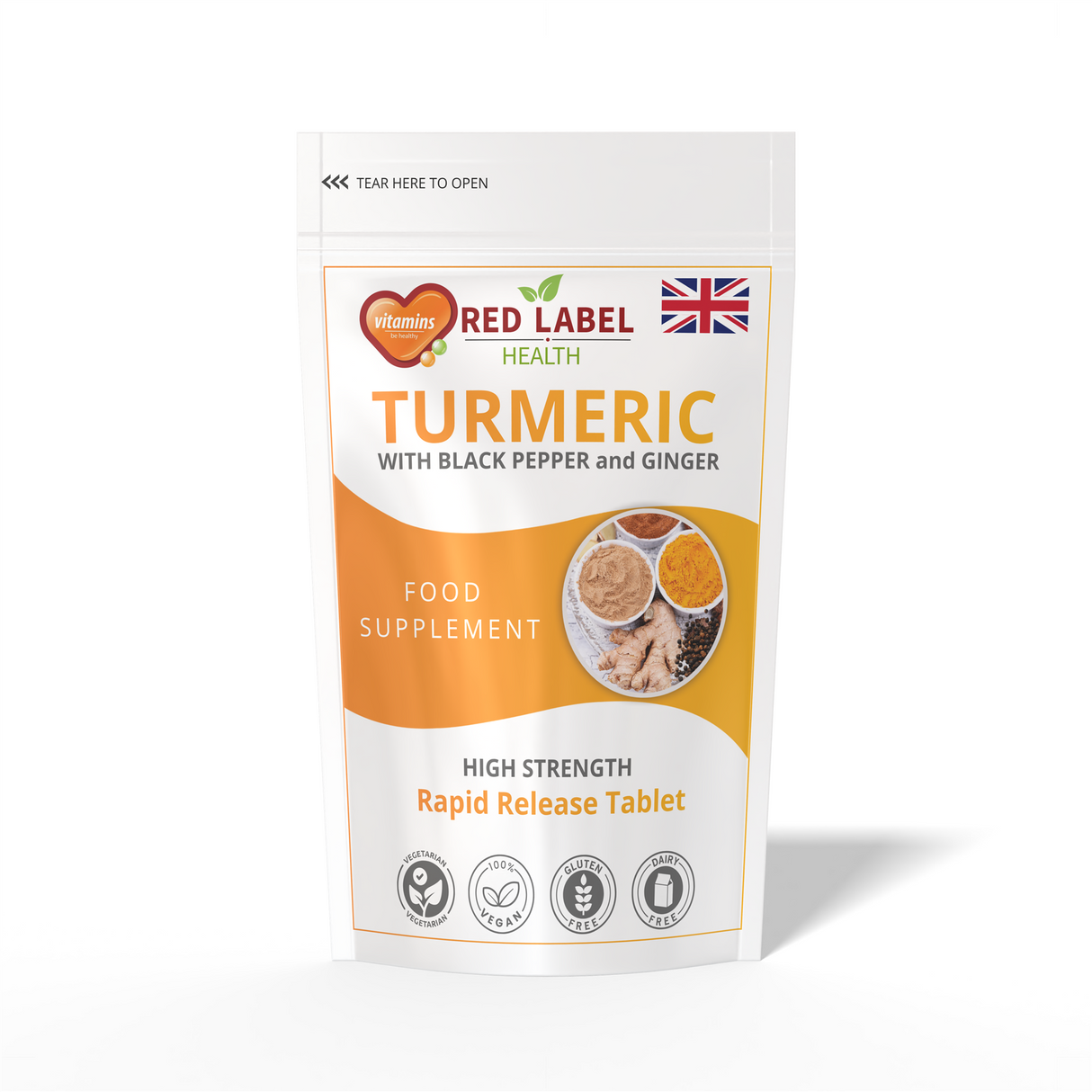 Turmeric 365 Tablets 2620mg with Black Pepper & Ginger