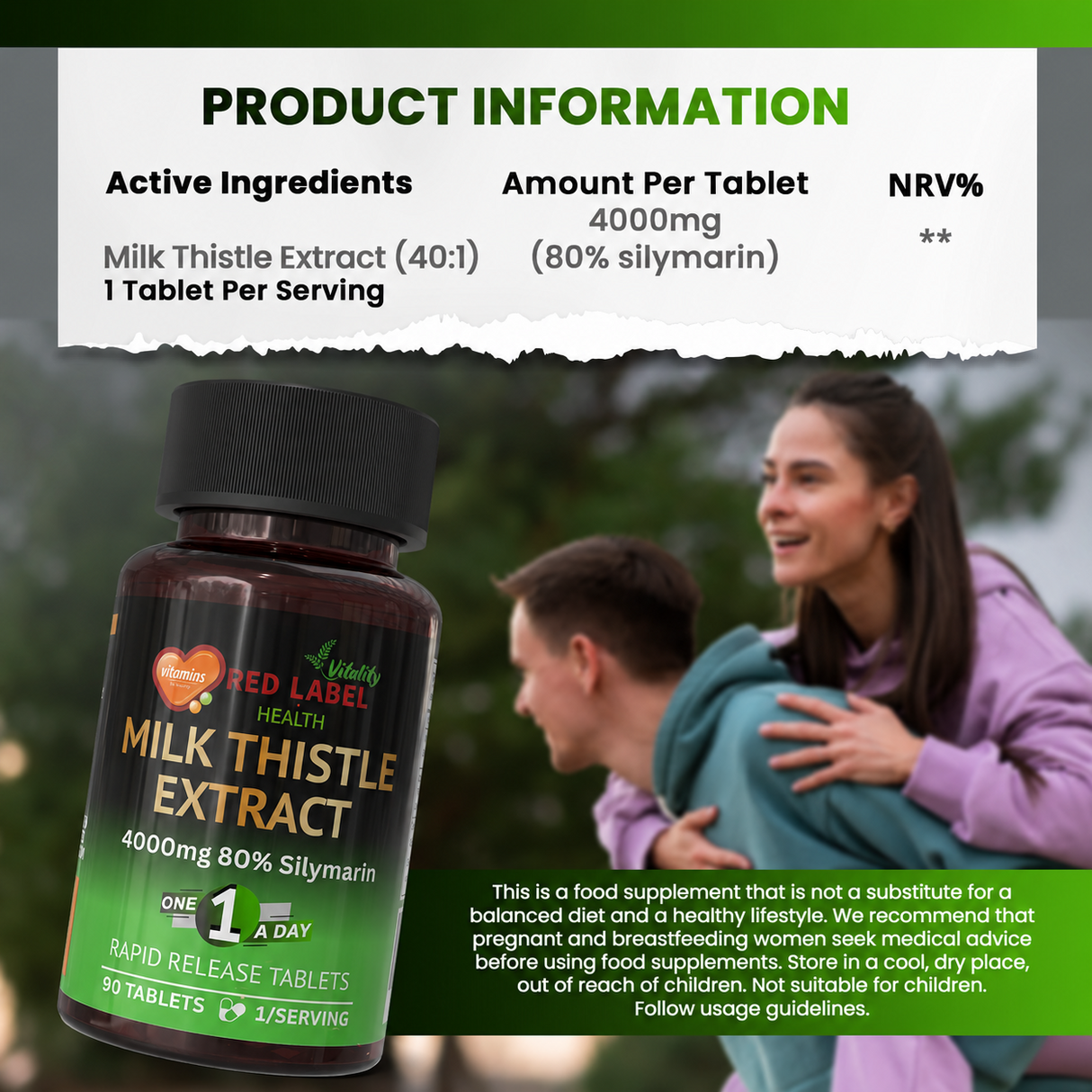 Milk Thistle Extract 4000mg 90 Tablets