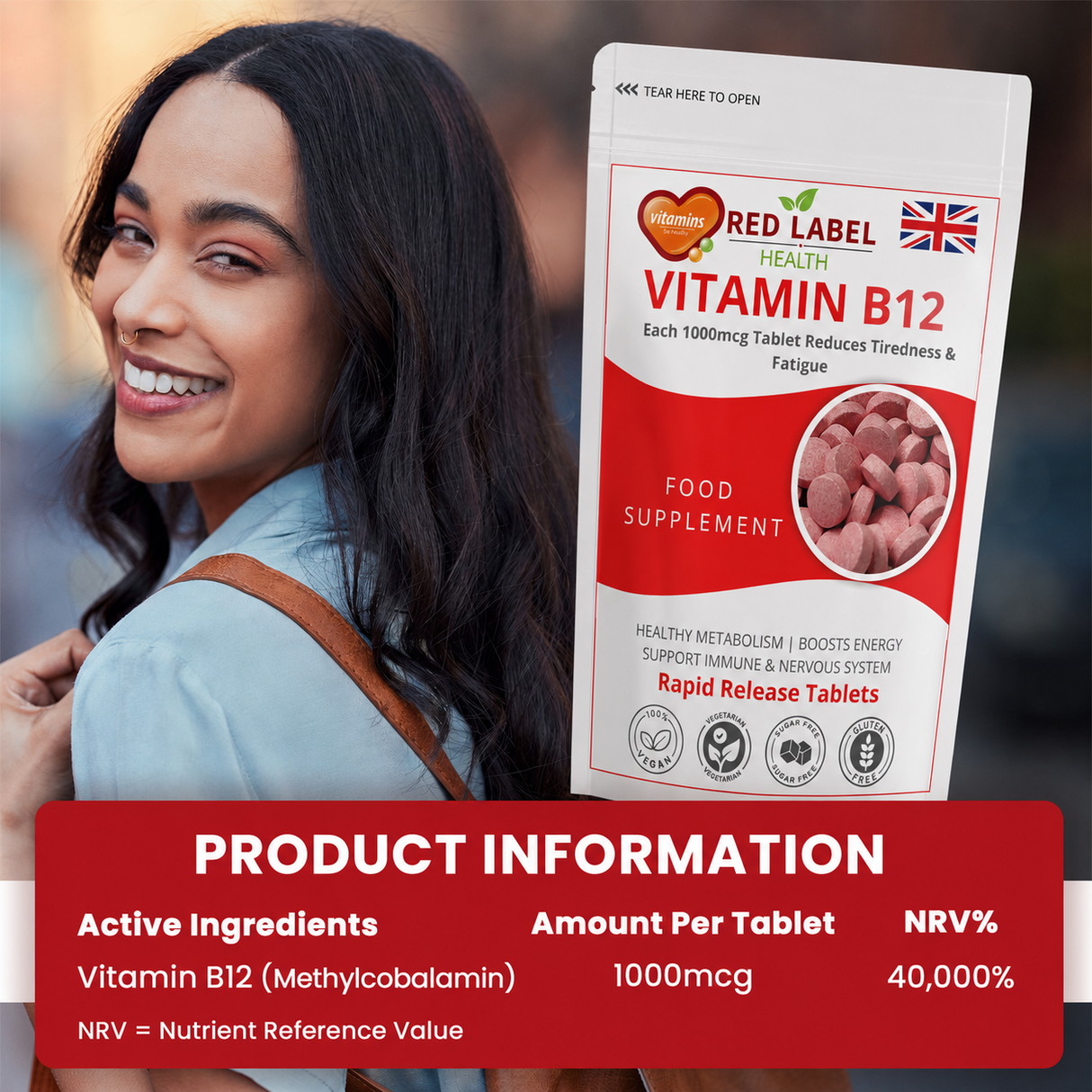 Vitamin B12 1000mcg - 100 Tablets