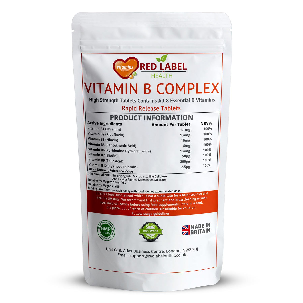 Vitamin B Complex - 100 Tablets