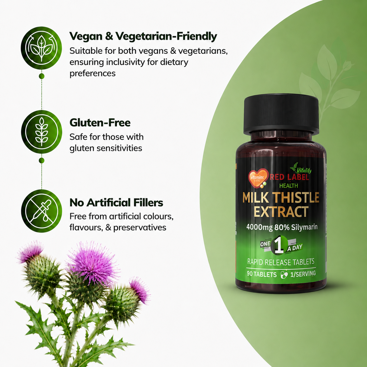 Milk Thistle Extract 4000mg 90 Tablets