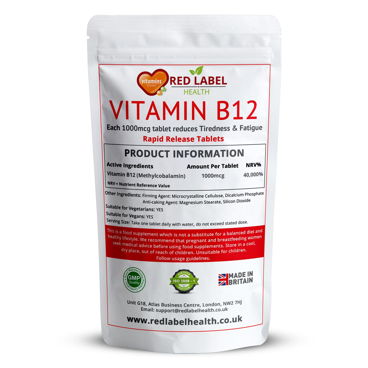 Vitamin B12 1000mcg - 90 Tablets