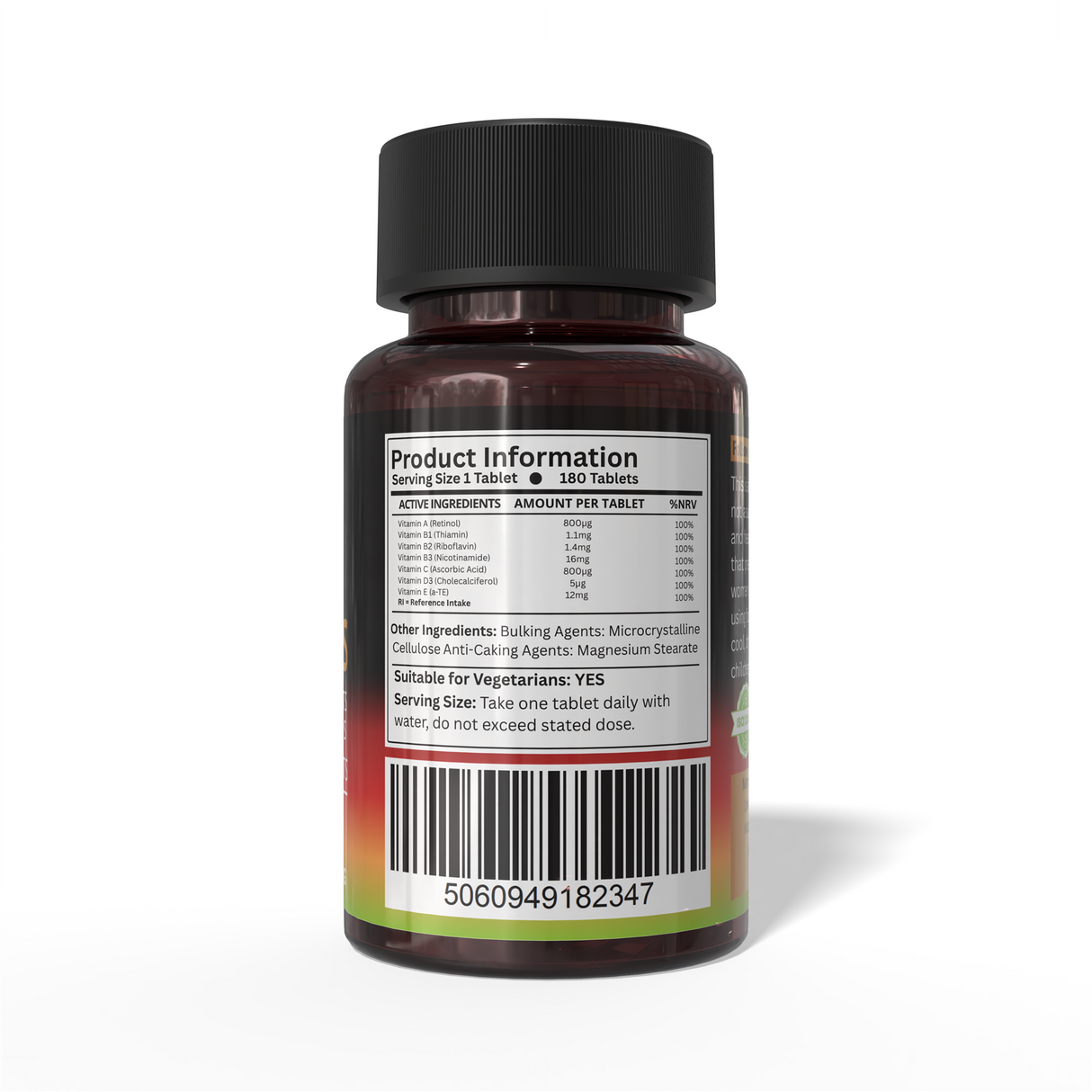 Multi Vitamins And Minerals - 180 Tablets