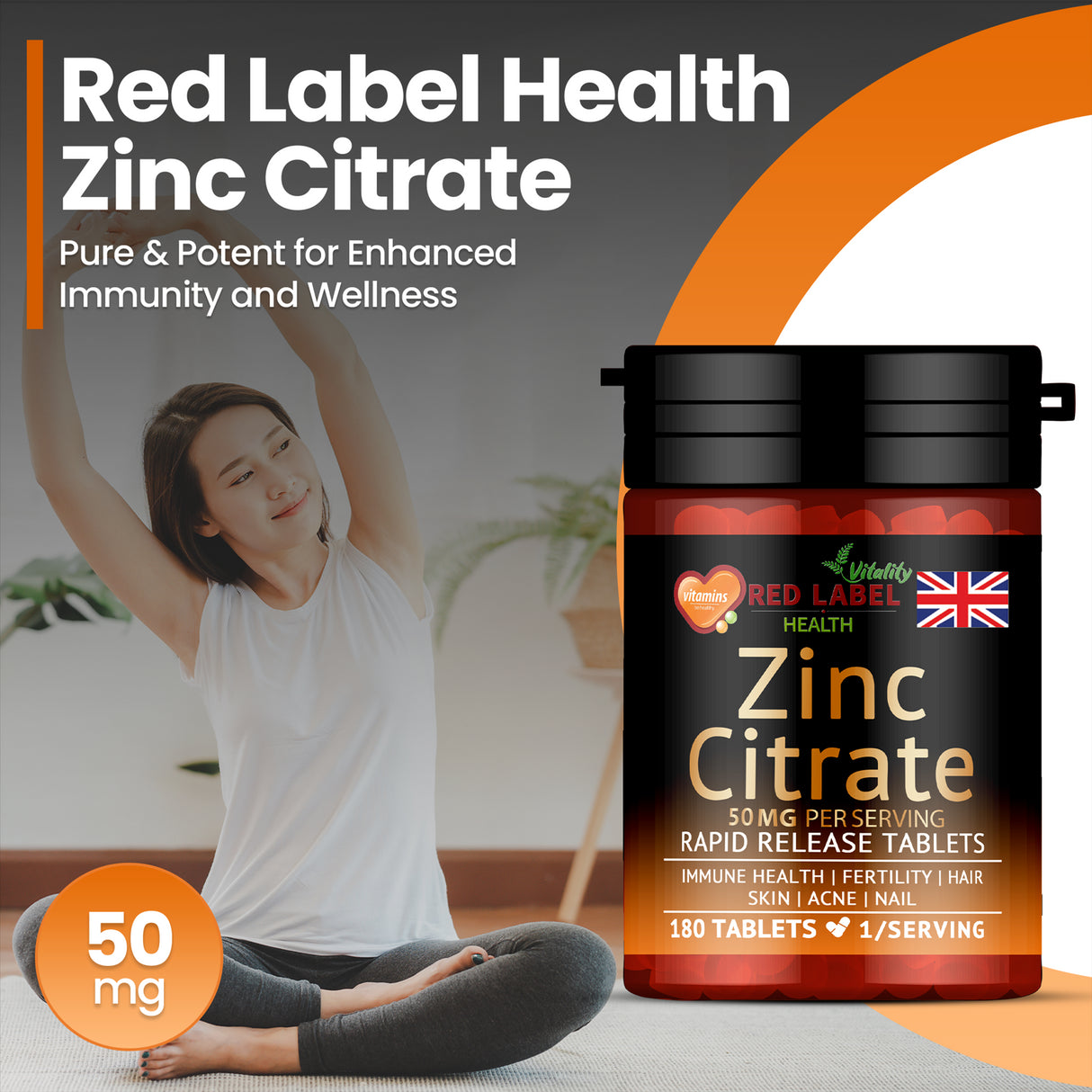 Zinc Citrate 50mg - 180 Tablets