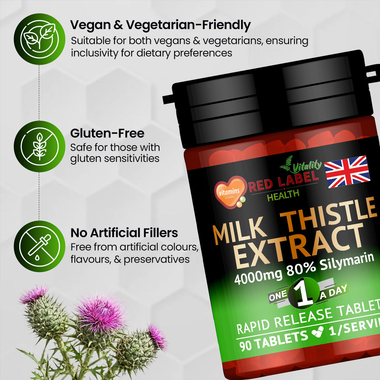 Milk Thistle Extract 4000mg 90 Tablets
