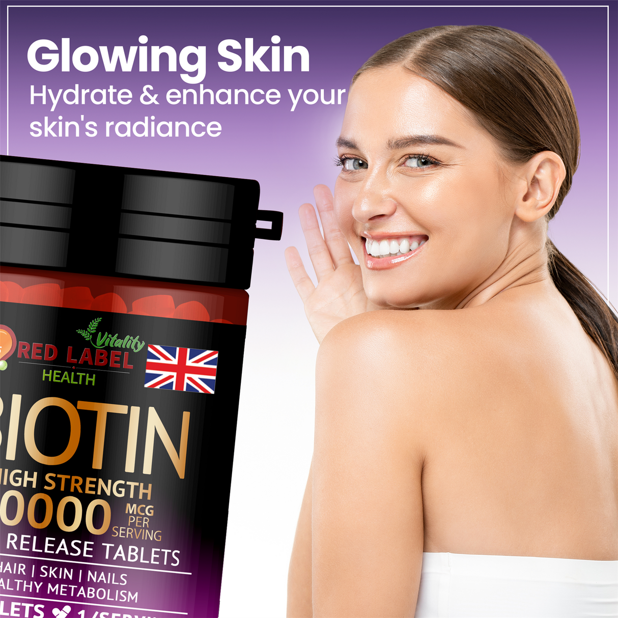 Biotin 10mg - 365 Tablets