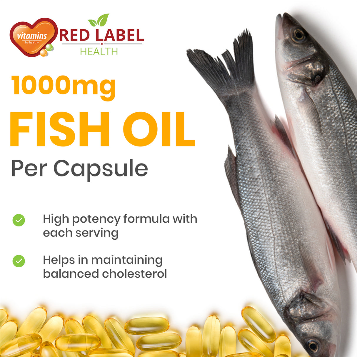 Omega 3 Fish Oil 1000mg - 30 Capsules