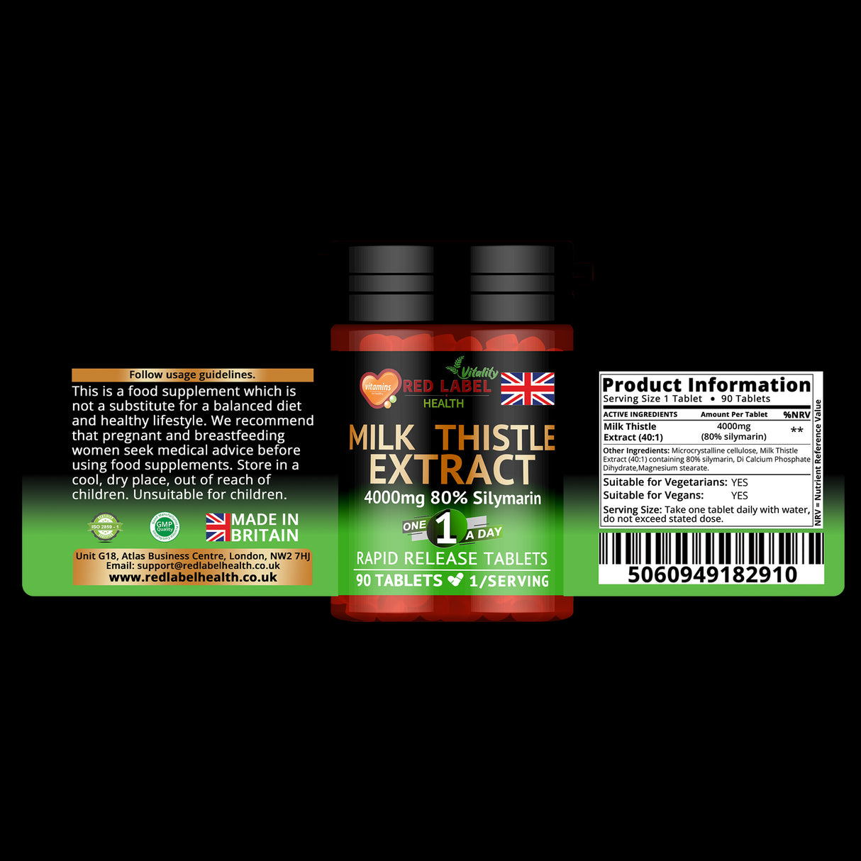 Milk Thistle Extract 4000mg 90 Tablets