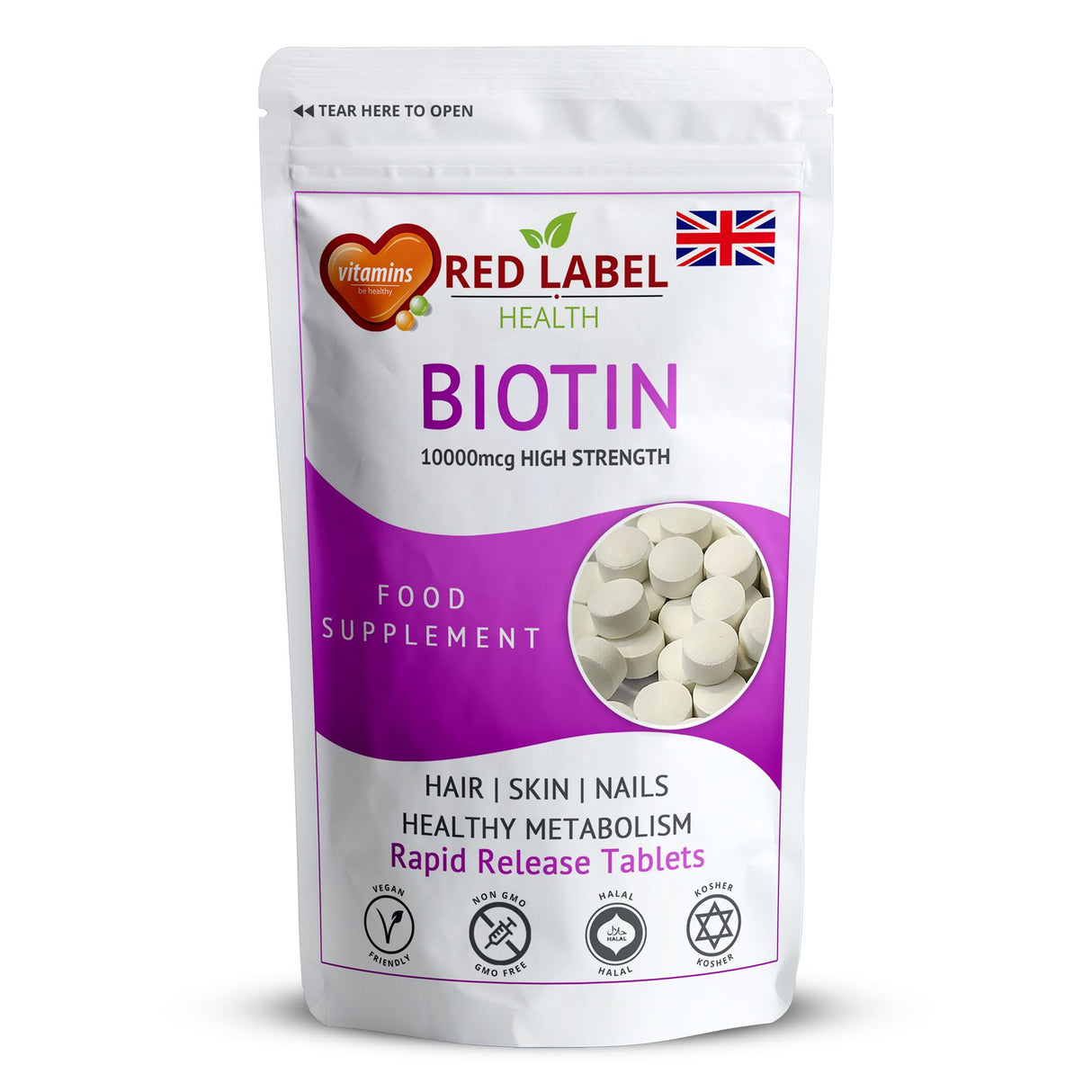 Biotin 10mg - 100 Tablets