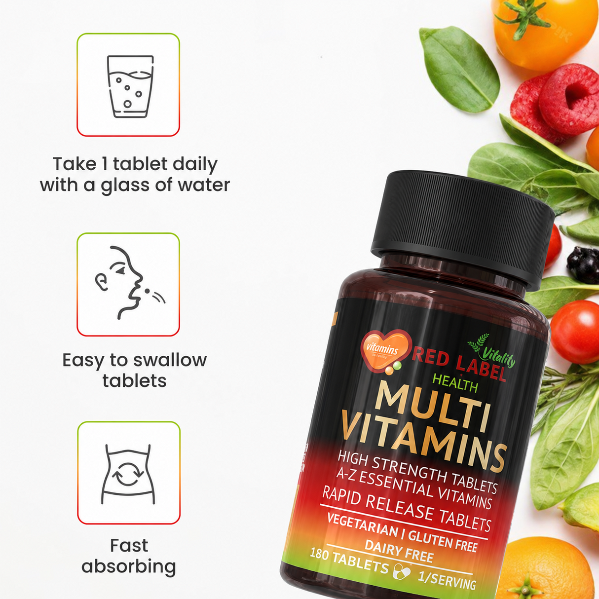 Multi Vitamins And Minerals - 180 Tablets