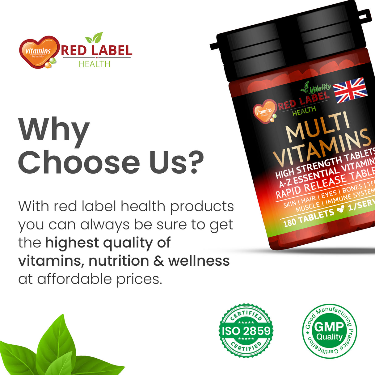 Multi Vitamins And Minerals - 180 Tablets