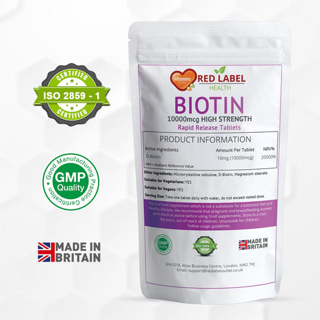 Biotin 10mg - 100 Tablets