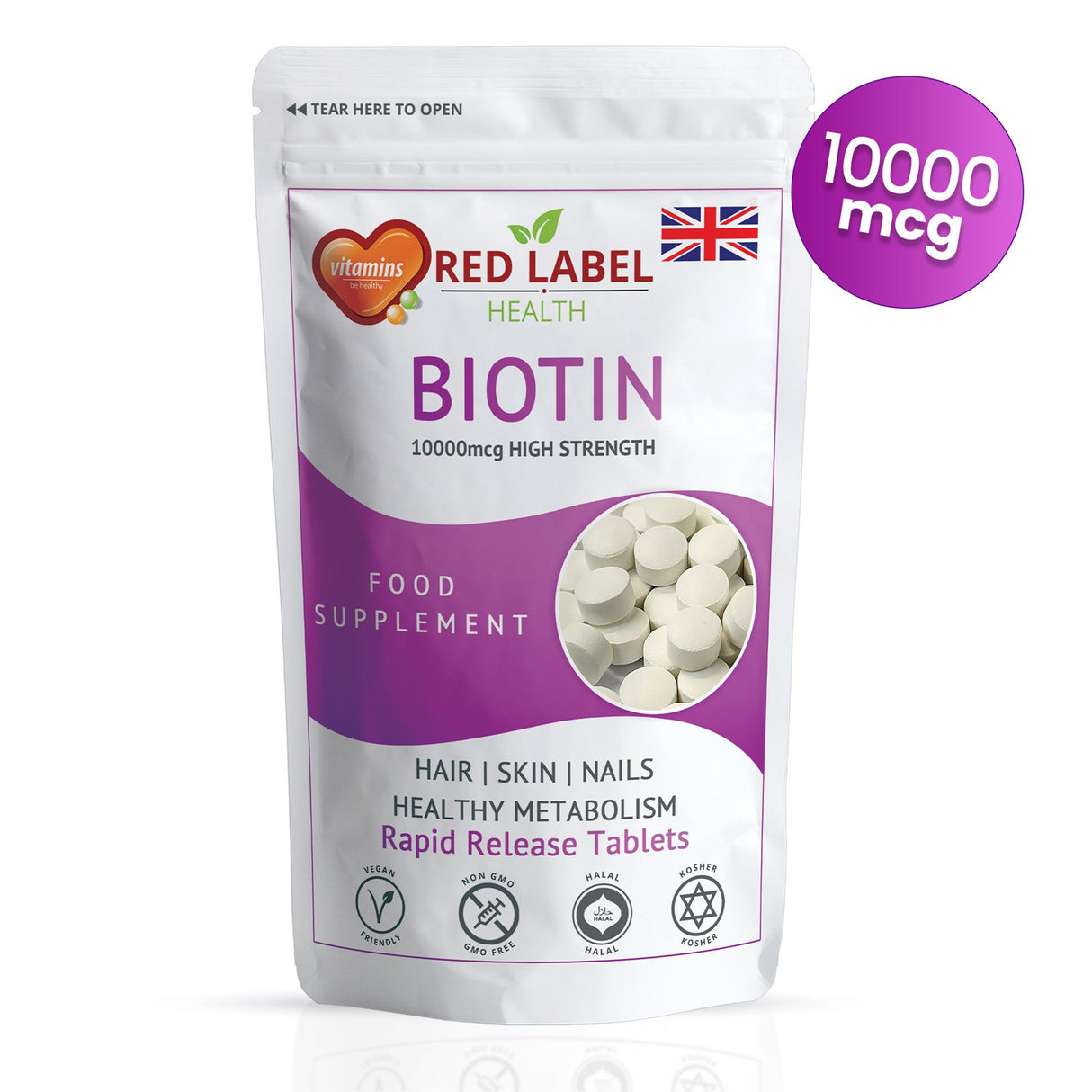 Biotin 10mg - 400 Tablets