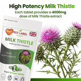 Milk Thistle Extract 4000mg - 30 Tablets