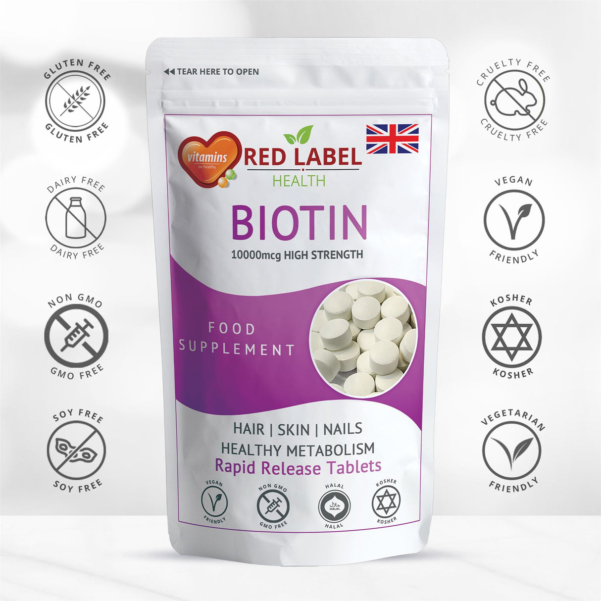 Biotin 10mg - 30 Tablets