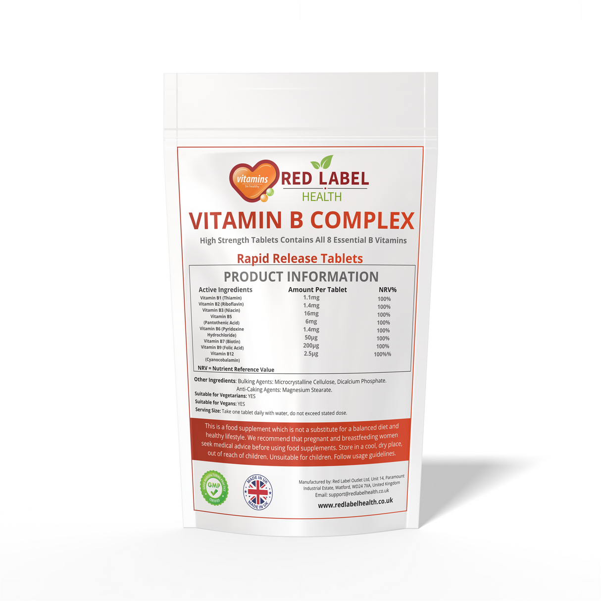Vitamin B Complex - 90 Tablets