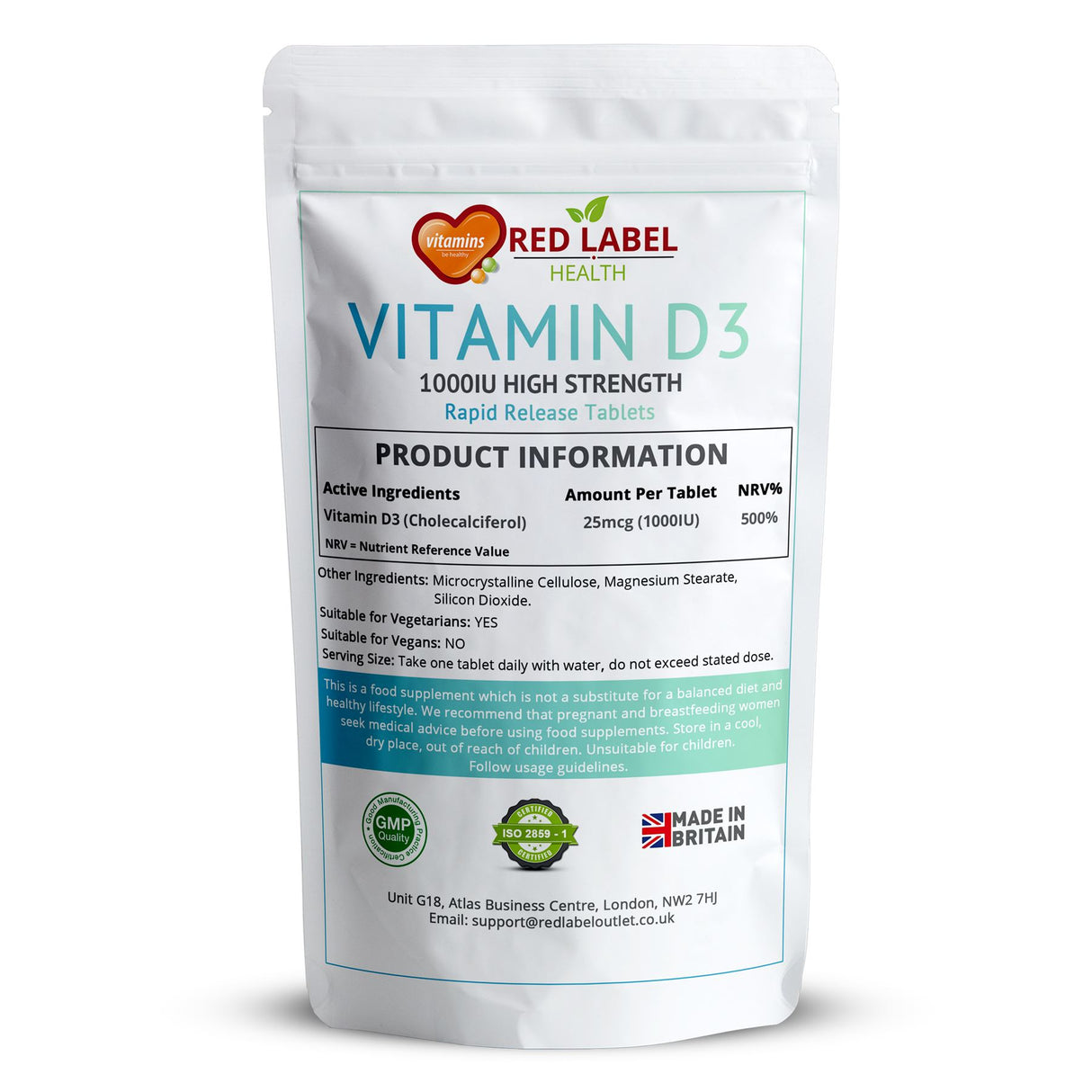 Vitamin D3 1000IU - 360 Tablets