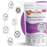 Magnesium Citrate 740mg - 120 Capsules High Strength Fatigue & PMS
