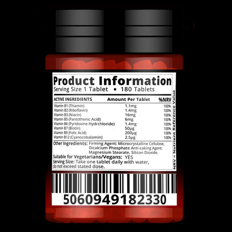 Vitamin B Complex - 180 Tablets
