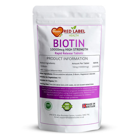 Biotin 10mg - 120 Tablets