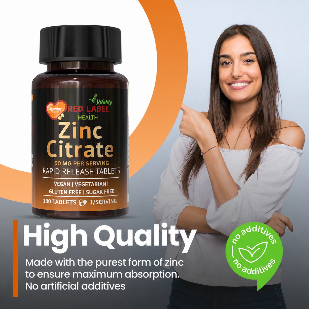 Zinc Citrate 50mg - 180 Tablets