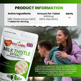 Milk Thistle Extract 4000mg - 180 Tablets