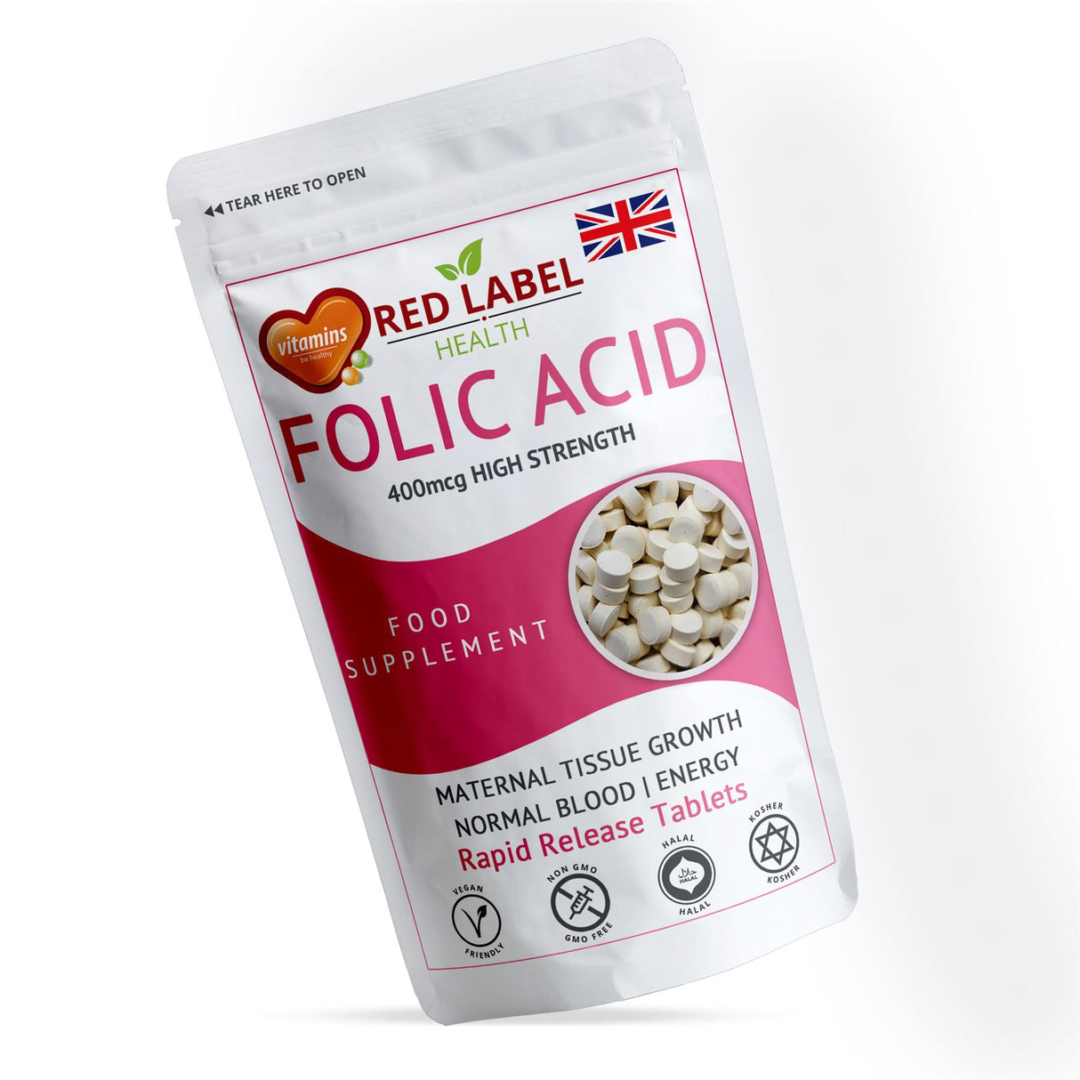 Folic Acid 400mcg - 90 Tablets