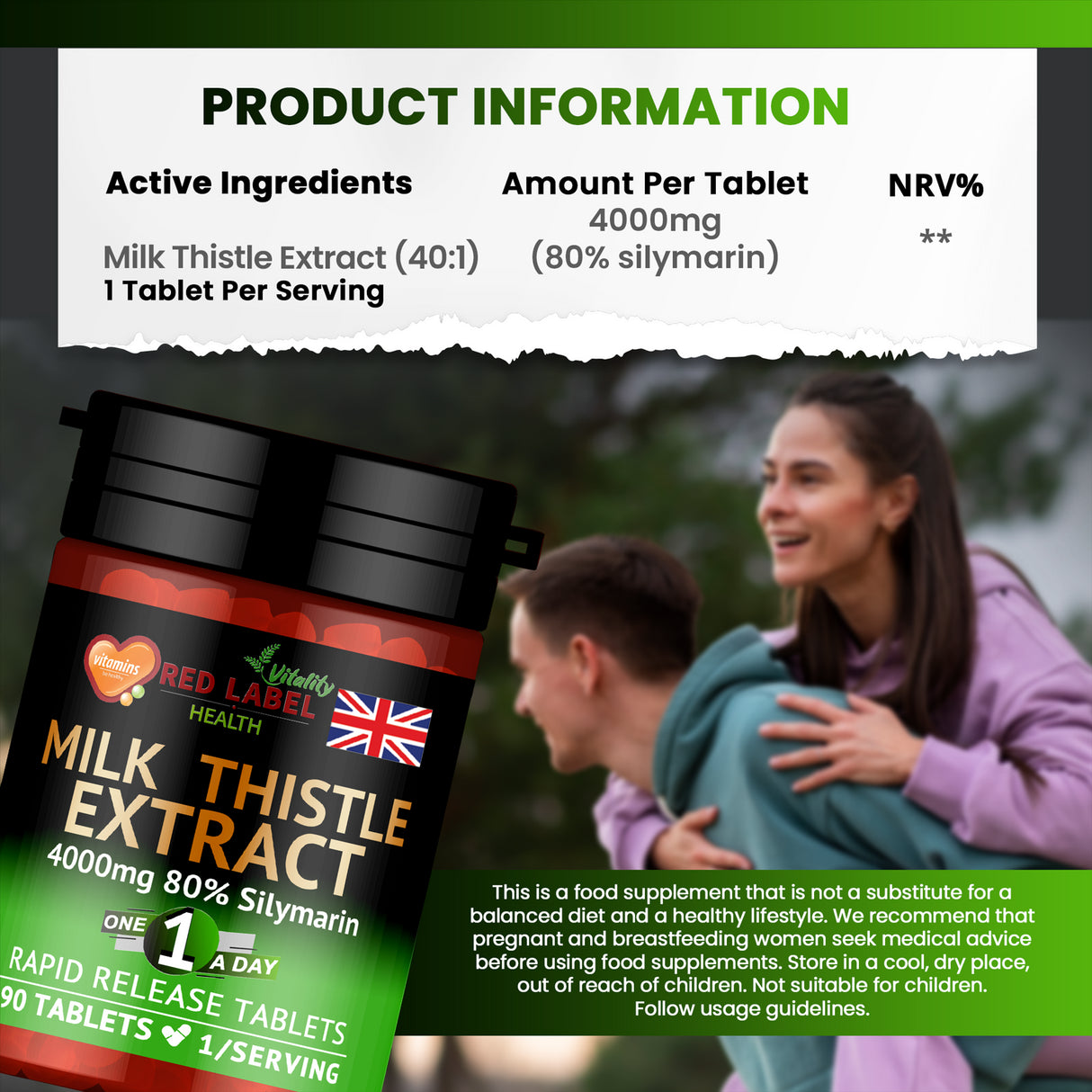 Milk Thistle Extract 4000mg 90 Tablets