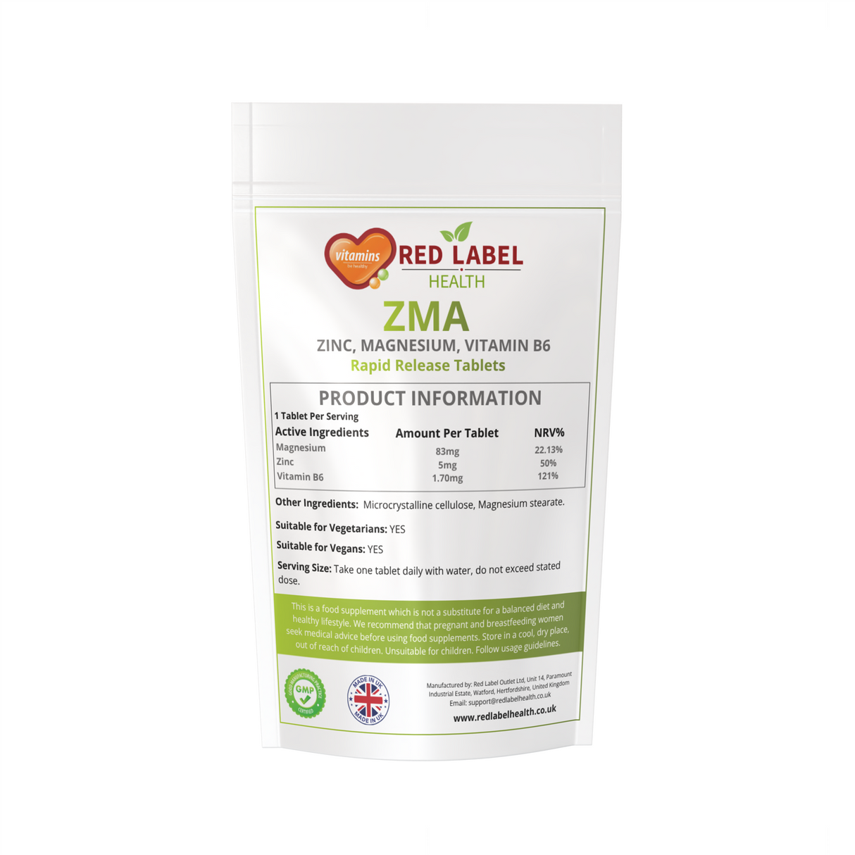 Zinc Magnesium Vitamin B6 - 60 Tablets