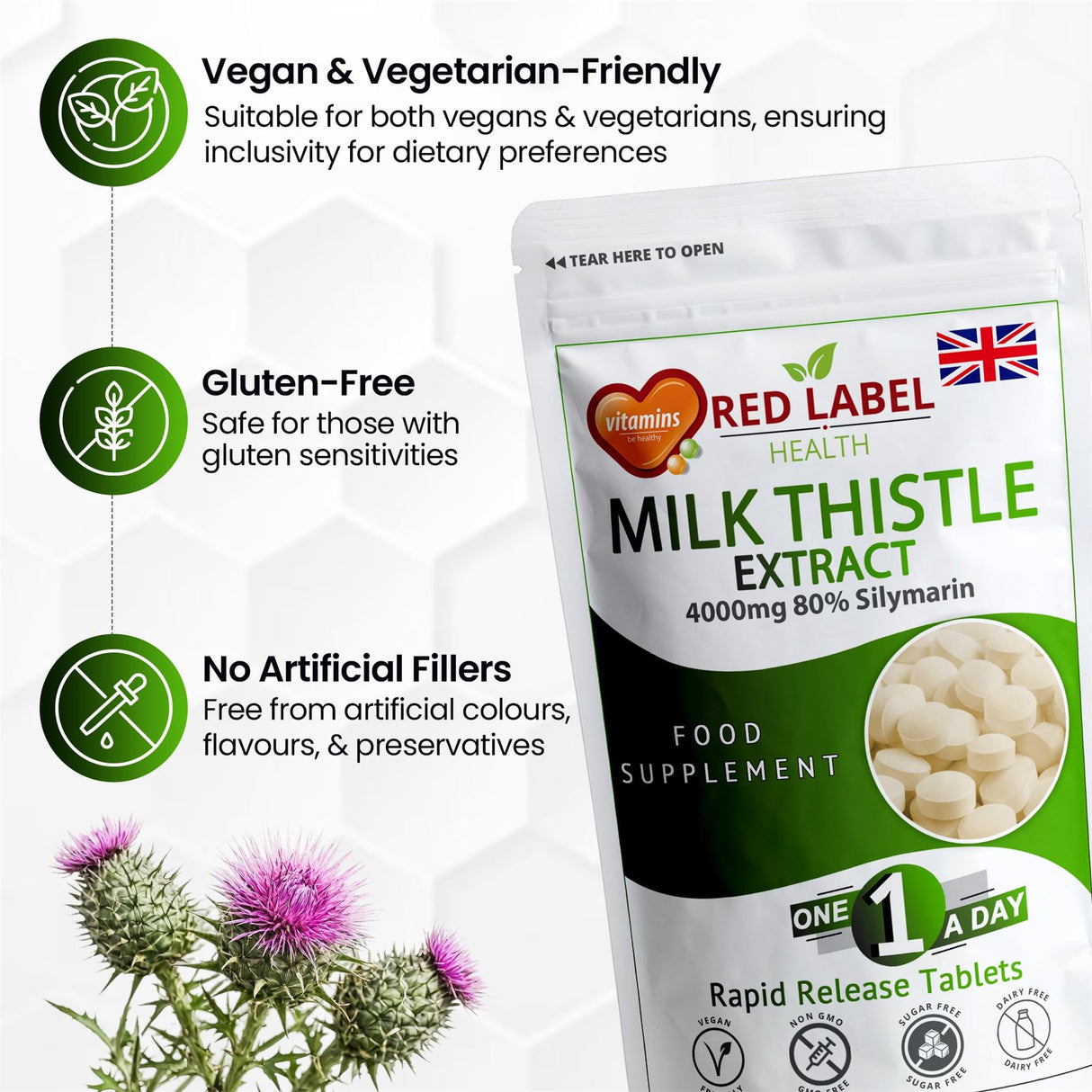 Milk Thistle Extract 4000mg - 400 Tablets