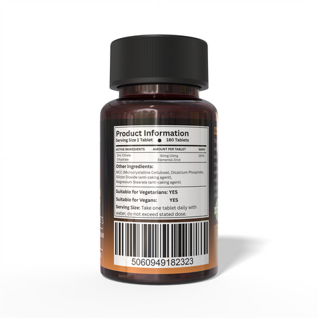Zinc Citrate 50mg - 180 Tablets