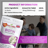 Biotin 10mg - 30 Tablets