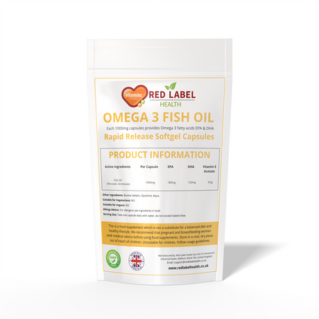 Omega 3 Fish Oil 1000mg - 360 Capsules