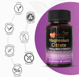 Magnesium Citrate 740mg 30 Capsules High Strength Fatigue & PMS