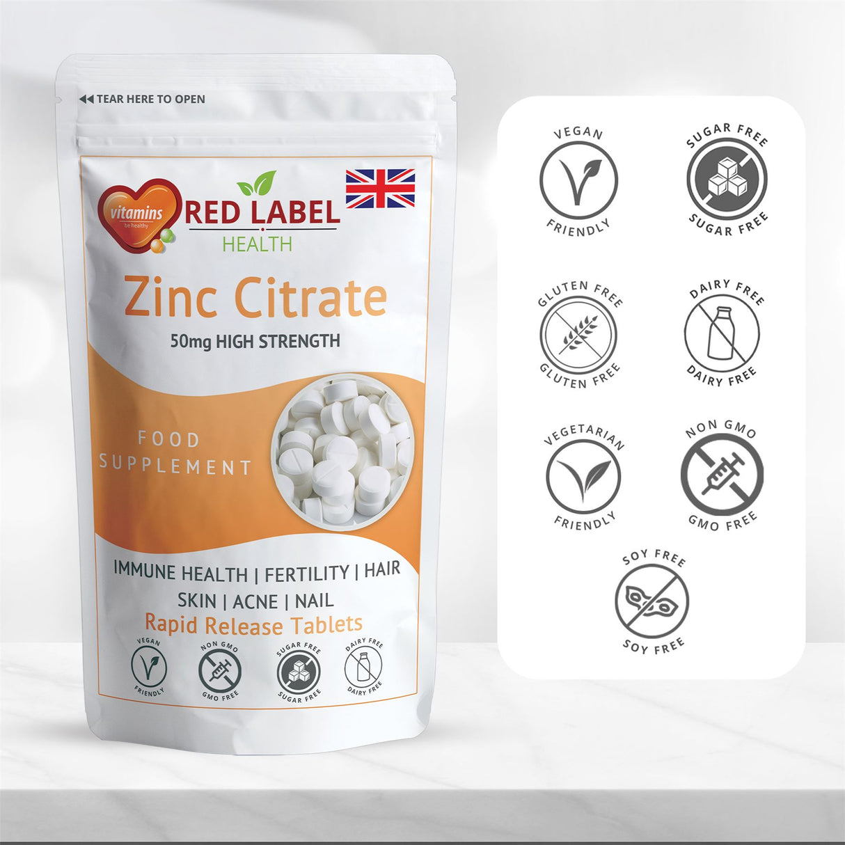 Zinc Citrate 50mg - 300 Tablets