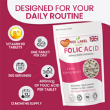 Folic Acid 400mcg - 120 Tablets