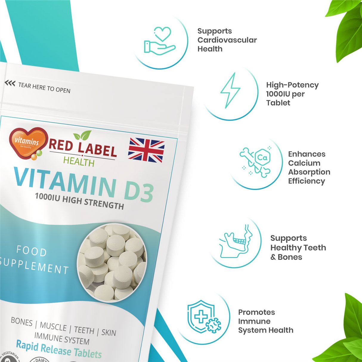 Vitamin D3 1000IU - 360 Tablets