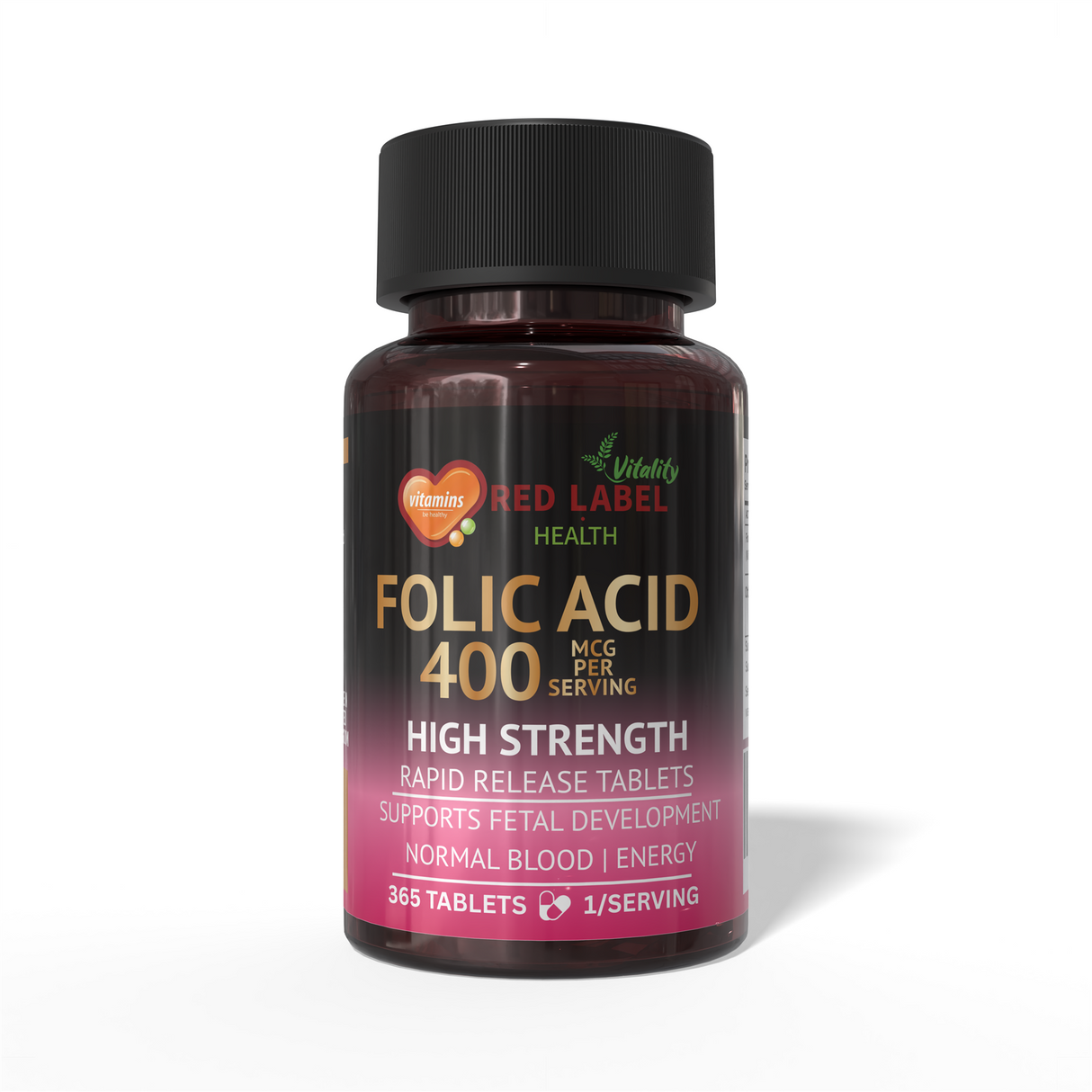 Folic Acid 400mcg - 365 Tablets