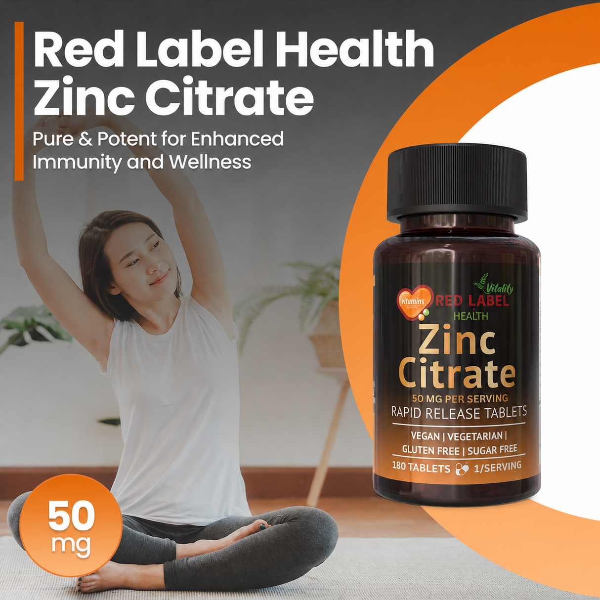 Zinc Citrate 50mg - 180 Tablets